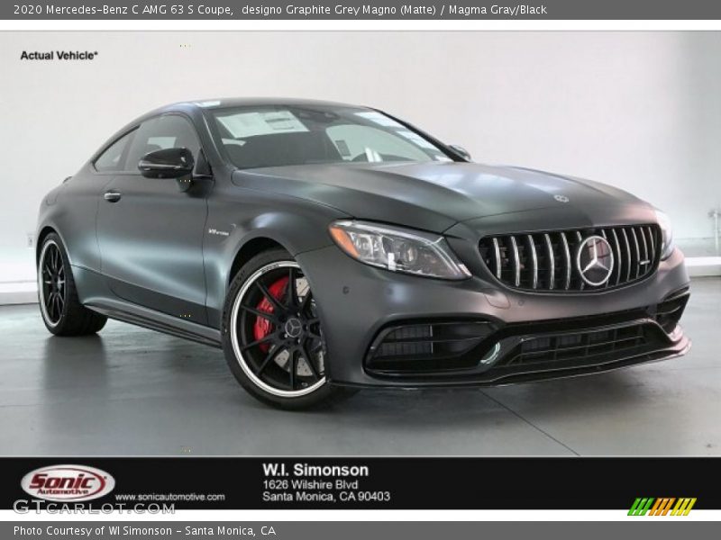 designo Graphite Grey Magno (Matte) / Magma Gray/Black 2020 Mercedes-Benz C AMG 63 S Coupe