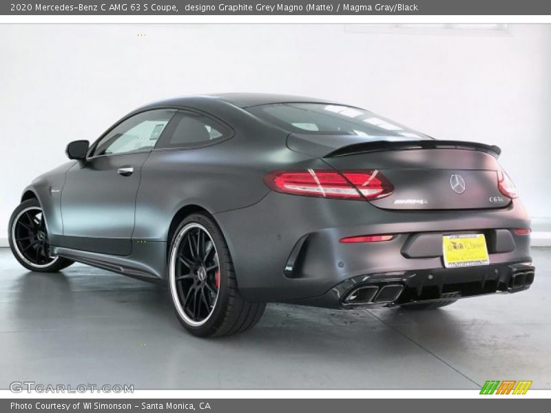 designo Graphite Grey Magno (Matte) / Magma Gray/Black 2020 Mercedes-Benz C AMG 63 S Coupe