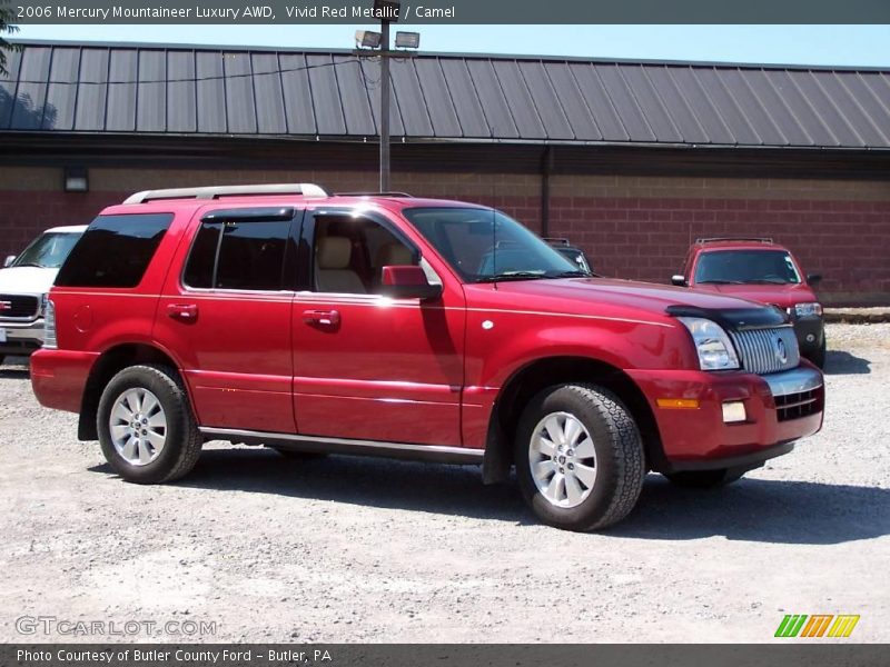 Vivid Red Metallic / Camel 2006 Mercury Mountaineer Luxury AWD