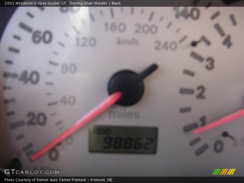 Sterling Silver Metallic / Black 2001 Mitsubishi Eclipse Spyder GT