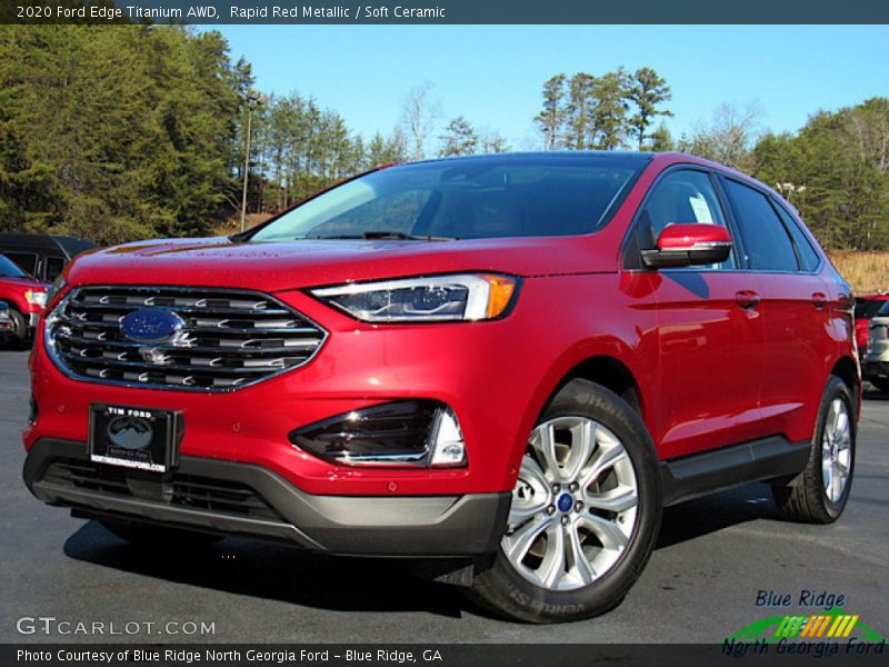 Rapid Red Metallic / Soft Ceramic 2020 Ford Edge Titanium AWD