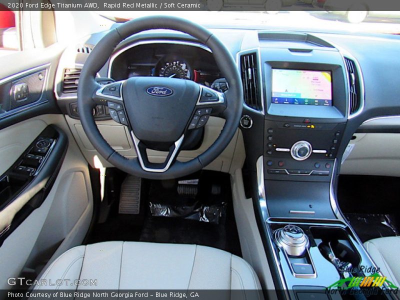 Rapid Red Metallic / Soft Ceramic 2020 Ford Edge Titanium AWD