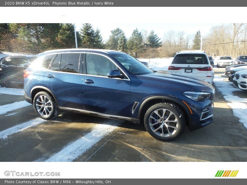 Phytonic Blue Metallic / Ivory White 2020 BMW X5 xDrive40i