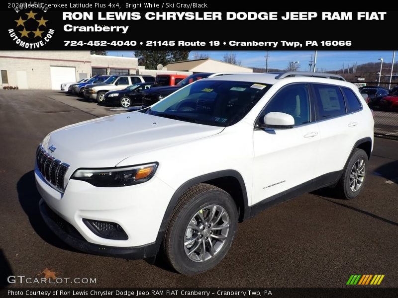 Bright White / Ski Gray/Black 2020 Jeep Cherokee Latitude Plus 4x4