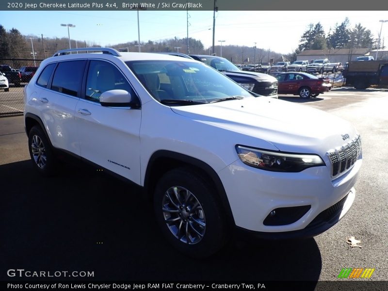 Bright White / Ski Gray/Black 2020 Jeep Cherokee Latitude Plus 4x4
