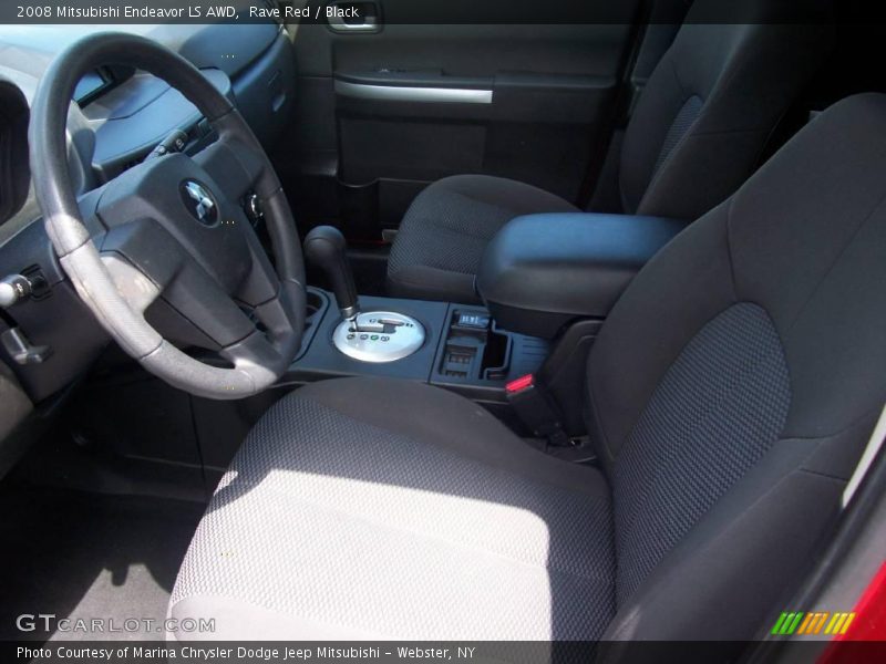 Rave Red / Black 2008 Mitsubishi Endeavor LS AWD