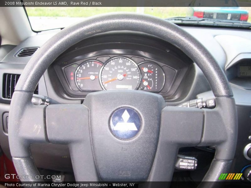 Rave Red / Black 2008 Mitsubishi Endeavor LS AWD