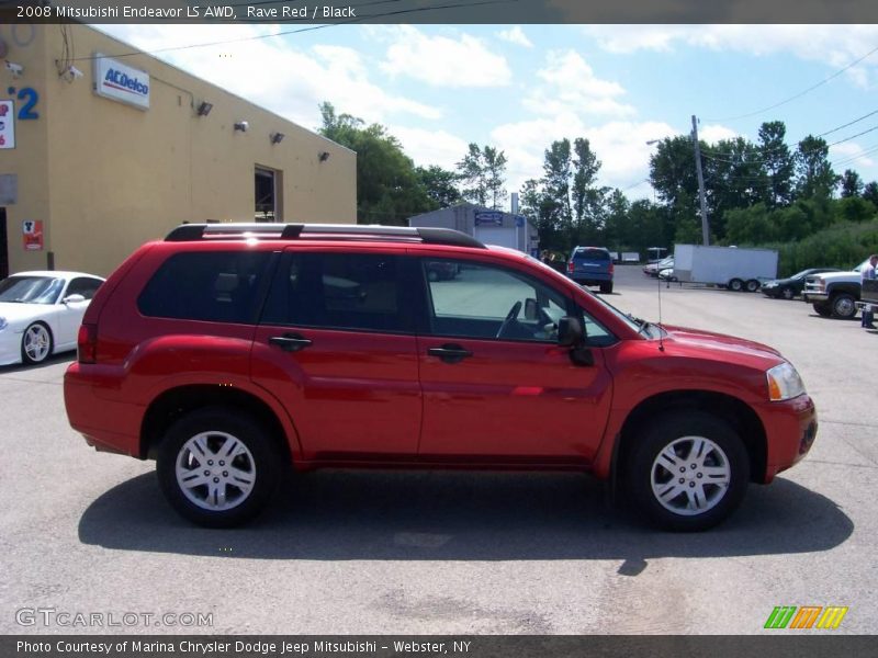 Rave Red / Black 2008 Mitsubishi Endeavor LS AWD