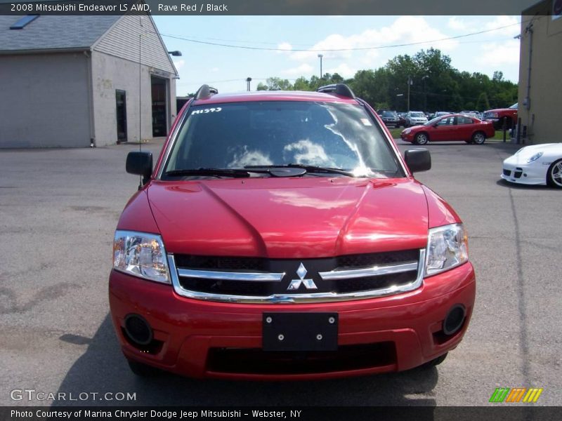 Rave Red / Black 2008 Mitsubishi Endeavor LS AWD