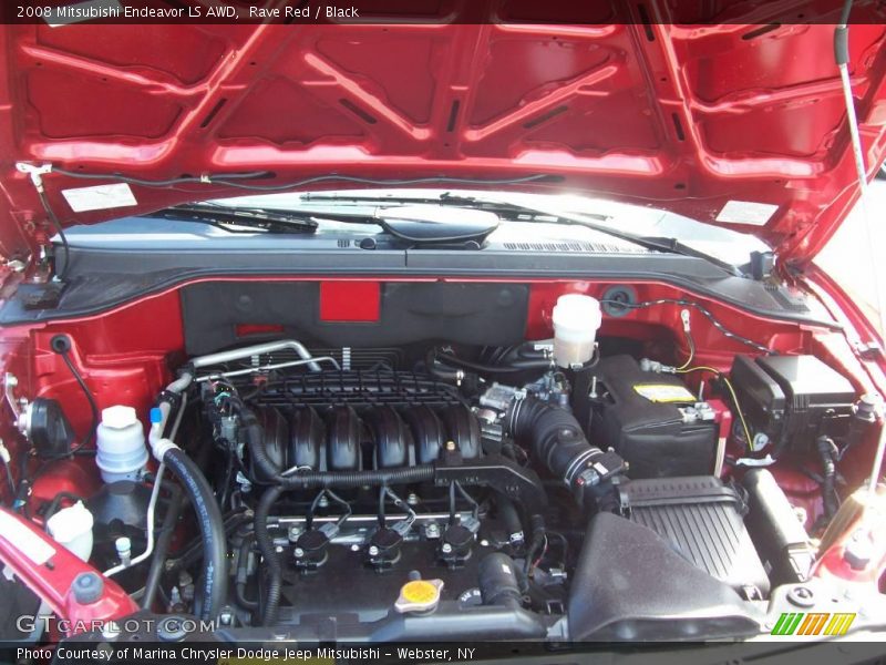 Rave Red / Black 2008 Mitsubishi Endeavor LS AWD