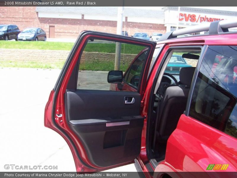 Rave Red / Black 2008 Mitsubishi Endeavor LS AWD