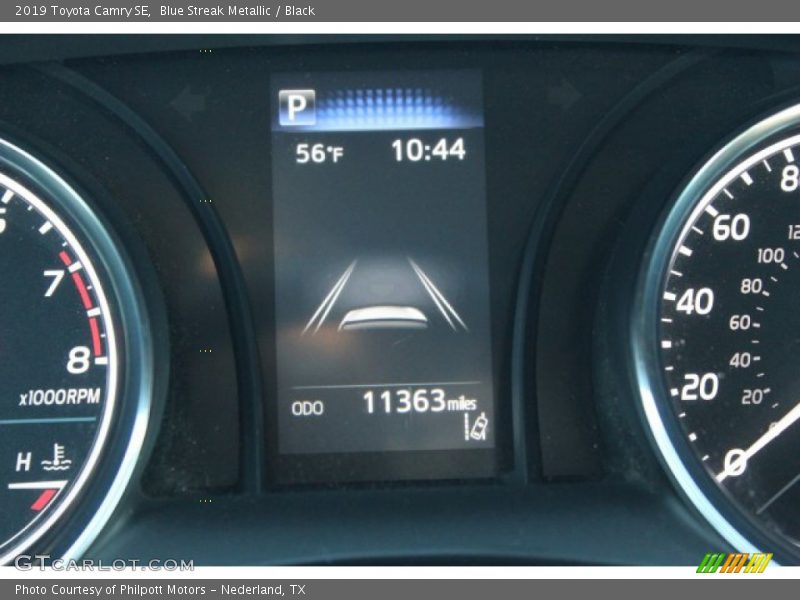 Blue Streak Metallic / Black 2019 Toyota Camry SE