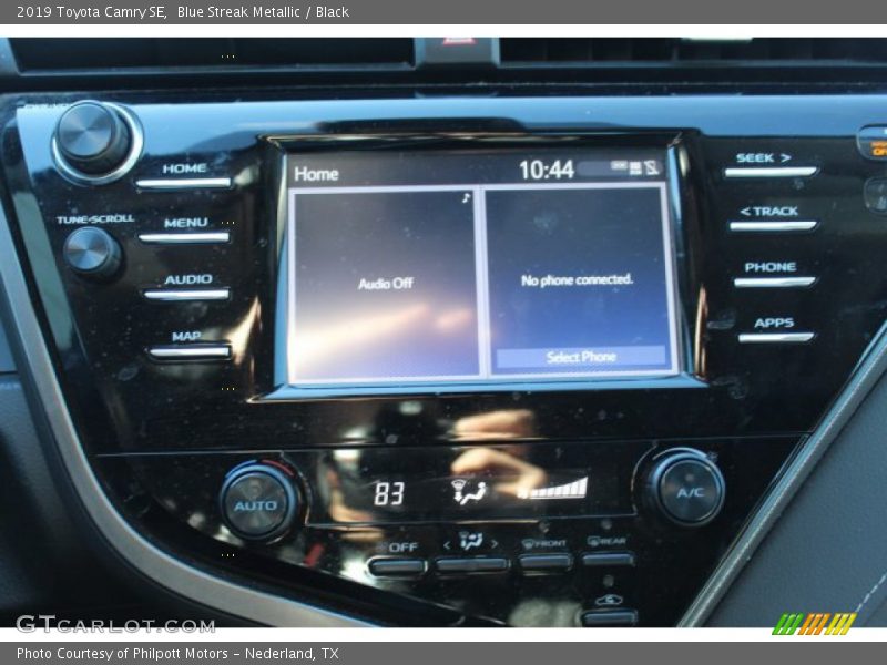 Blue Streak Metallic / Black 2019 Toyota Camry SE