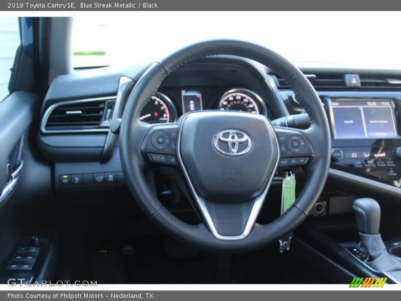Blue Streak Metallic / Black 2019 Toyota Camry SE