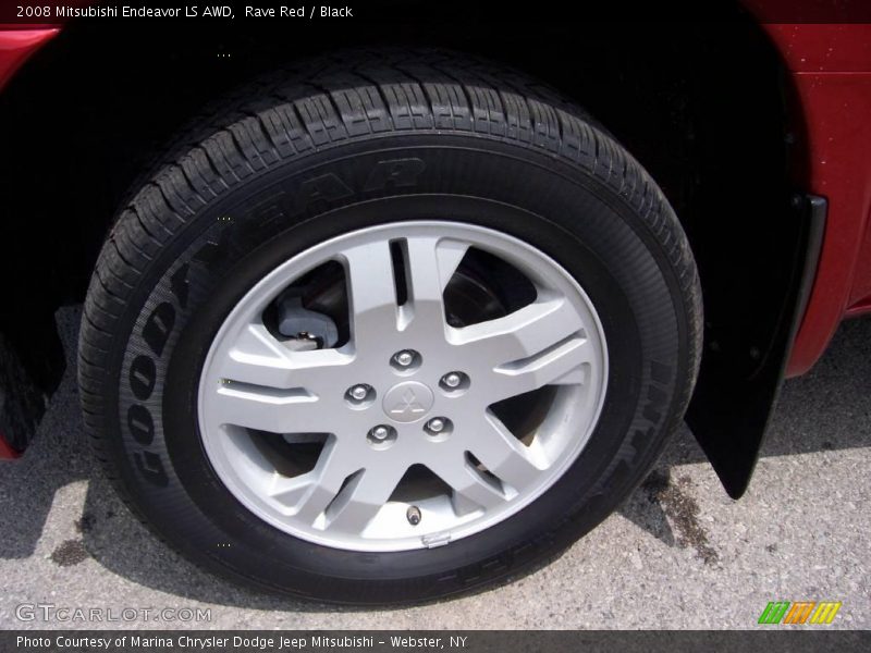 Rave Red / Black 2008 Mitsubishi Endeavor LS AWD