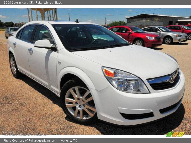 Polar White / Black 2009 Saturn Aura XR