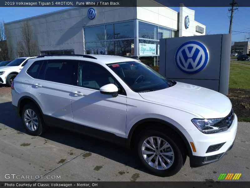 Pure White / Titan Black 2019 Volkswagen Tiguan S 4MOTION