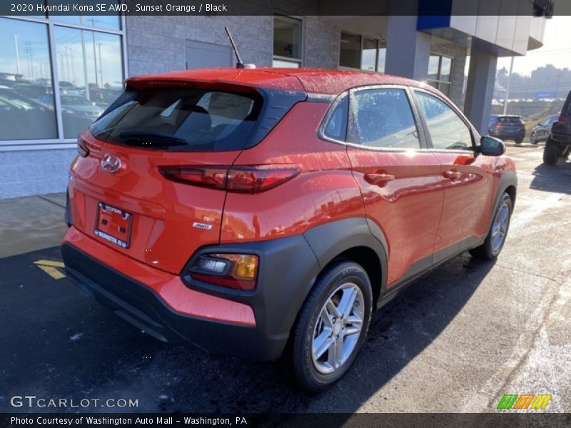 Sunset Orange / Black 2020 Hyundai Kona SE AWD