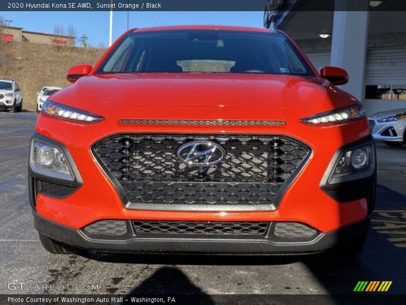 Sunset Orange / Black 2020 Hyundai Kona SE AWD