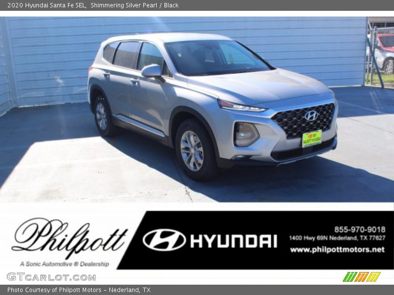 Shimmering Silver Pearl / Black 2020 Hyundai Santa Fe SEL