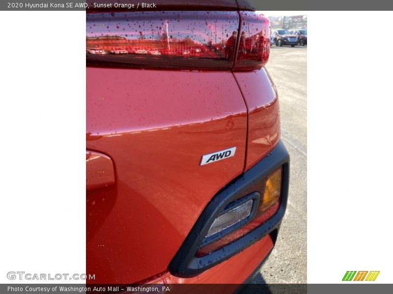 Sunset Orange / Black 2020 Hyundai Kona SE AWD