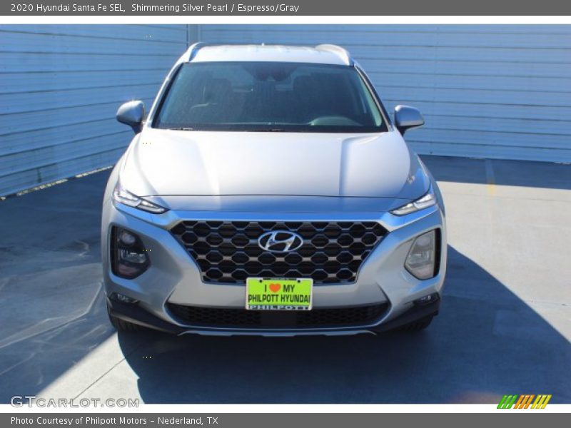 Shimmering Silver Pearl / Espresso/Gray 2020 Hyundai Santa Fe SEL