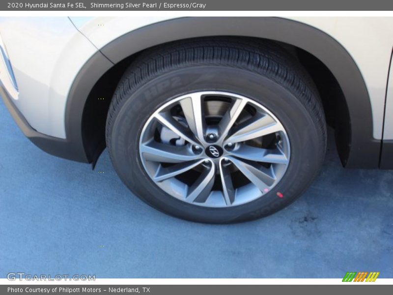 Shimmering Silver Pearl / Espresso/Gray 2020 Hyundai Santa Fe SEL