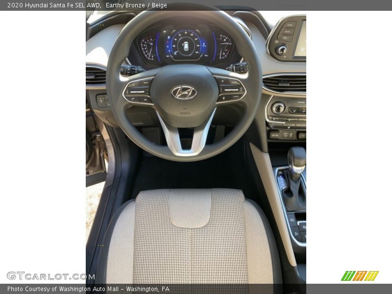 Earthy Bronze / Beige 2020 Hyundai Santa Fe SEL AWD