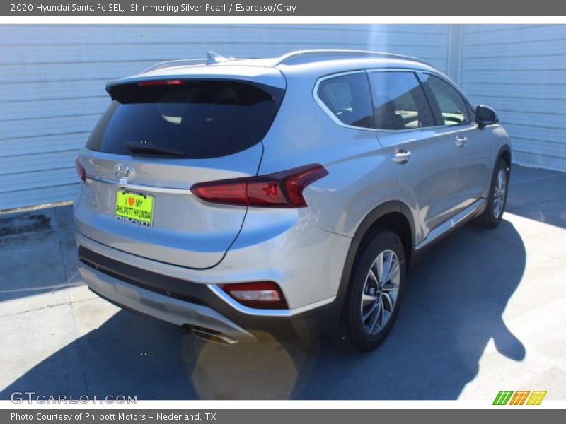 Shimmering Silver Pearl / Espresso/Gray 2020 Hyundai Santa Fe SEL