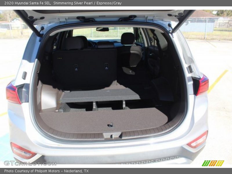 Shimmering Silver Pearl / Espresso/Gray 2020 Hyundai Santa Fe SEL