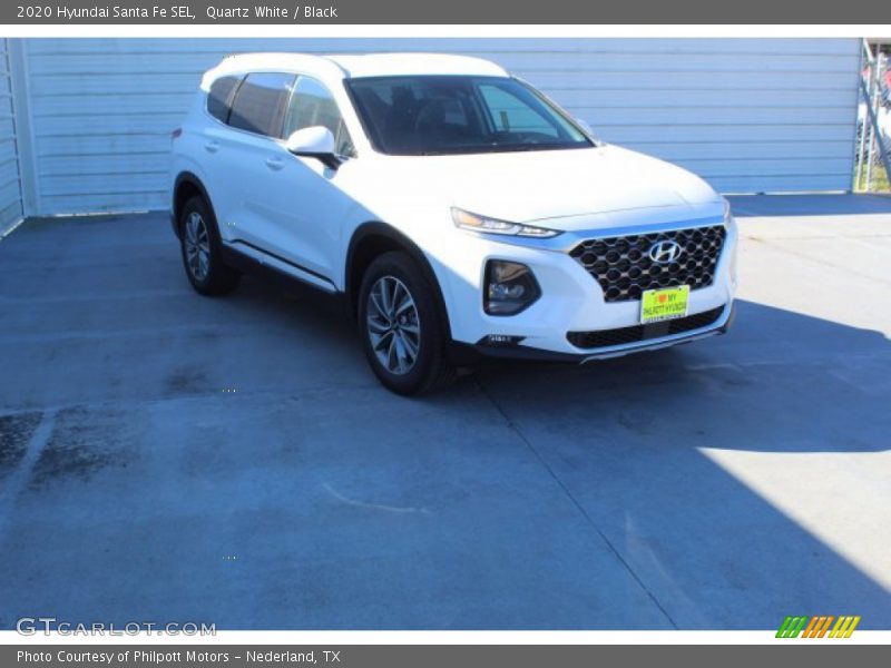 Quartz White / Black 2020 Hyundai Santa Fe SEL