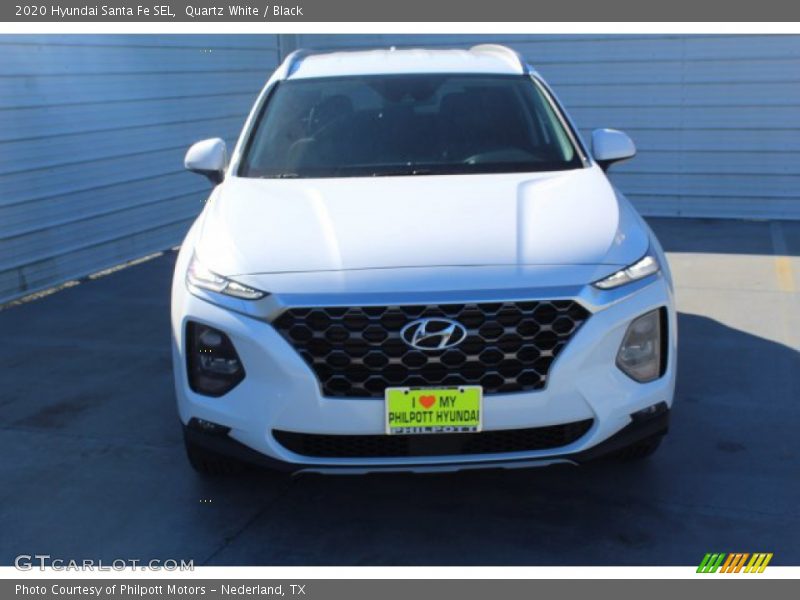 Quartz White / Black 2020 Hyundai Santa Fe SEL