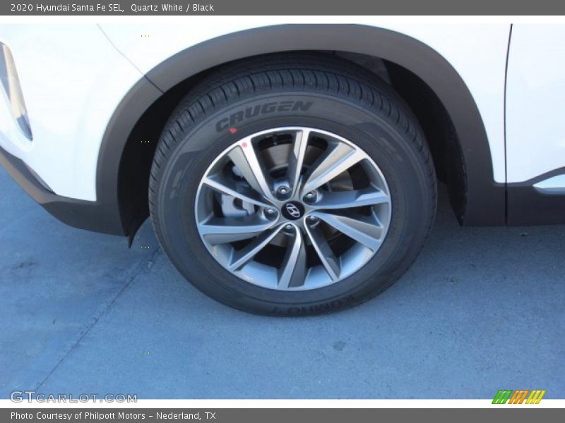 Quartz White / Black 2020 Hyundai Santa Fe SEL