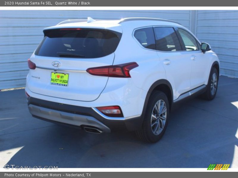 Quartz White / Black 2020 Hyundai Santa Fe SEL
