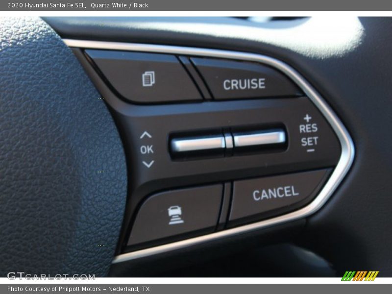 Quartz White / Black 2020 Hyundai Santa Fe SEL