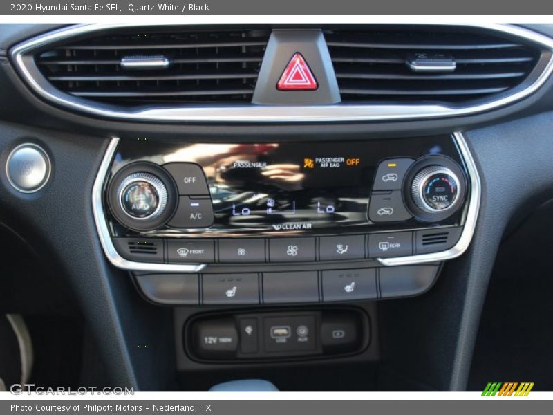 Quartz White / Black 2020 Hyundai Santa Fe SEL
