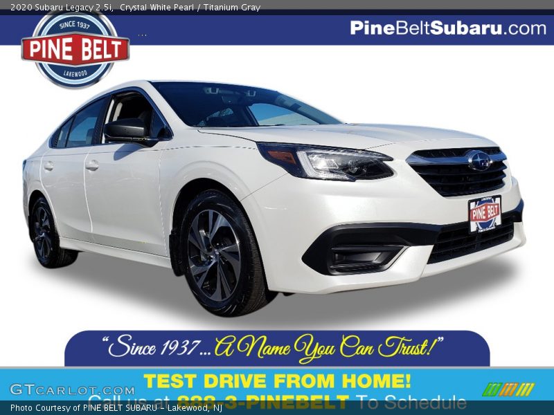 Crystal White Pearl / Titanium Gray 2020 Subaru Legacy 2.5i