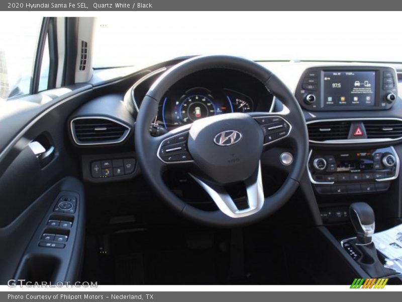 Quartz White / Black 2020 Hyundai Santa Fe SEL