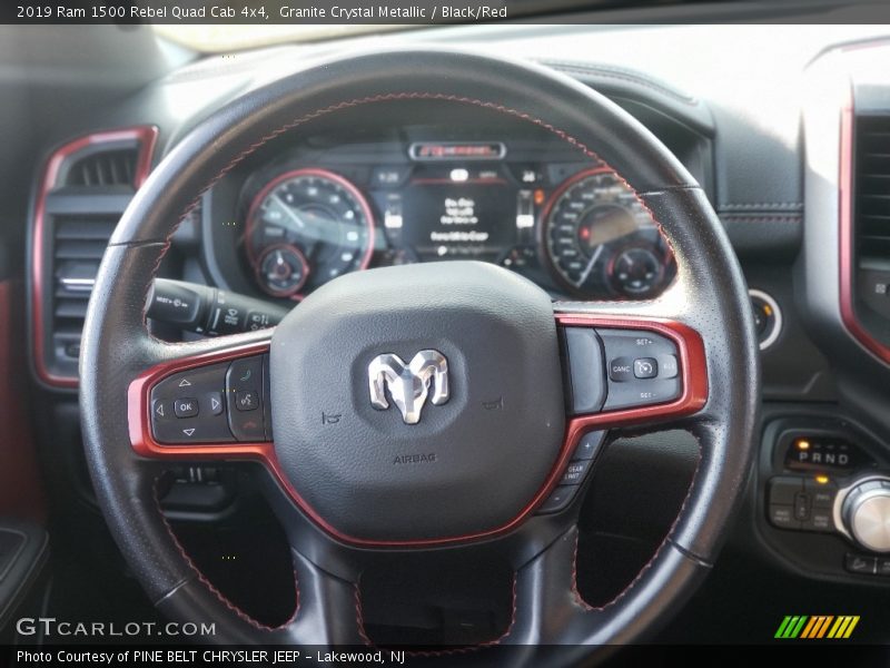 Granite Crystal Metallic / Black/Red 2019 Ram 1500 Rebel Quad Cab 4x4