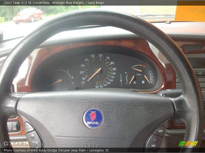 Midnight Blue Metallic / Sand Beige 2002 Saab 9-3 SE Convertible