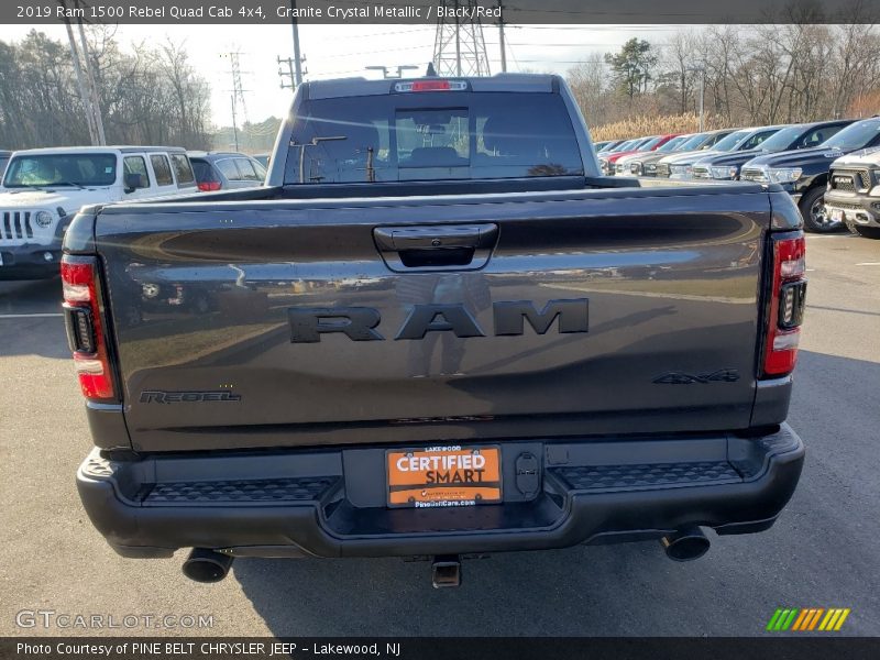 Granite Crystal Metallic / Black/Red 2019 Ram 1500 Rebel Quad Cab 4x4