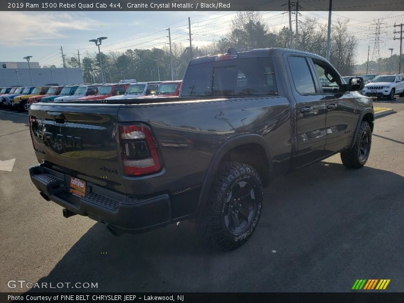 Granite Crystal Metallic / Black/Red 2019 Ram 1500 Rebel Quad Cab 4x4