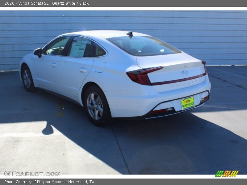 Quartz White / Black 2020 Hyundai Sonata SE