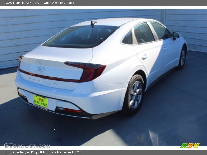 Quartz White / Black 2020 Hyundai Sonata SE