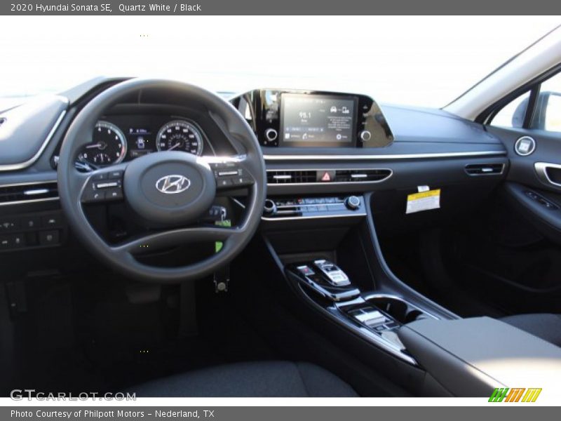 Quartz White / Black 2020 Hyundai Sonata SE