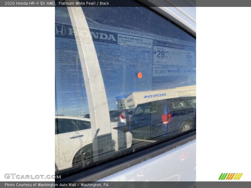 Platinum White Pearl / Black 2020 Honda HR-V EX AWD