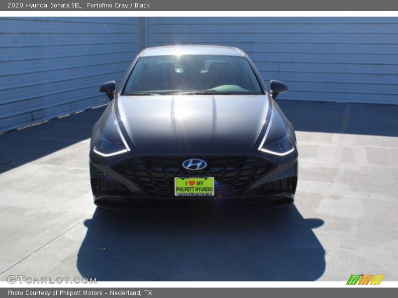 Portofino Gray / Black 2020 Hyundai Sonata SEL