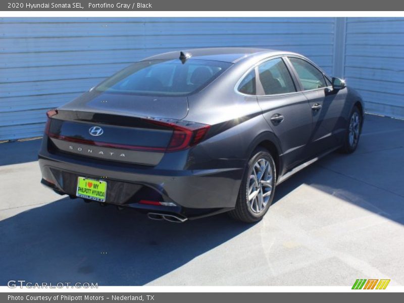 Portofino Gray / Black 2020 Hyundai Sonata SEL