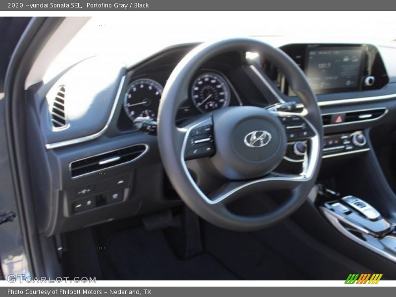 Portofino Gray / Black 2020 Hyundai Sonata SEL
