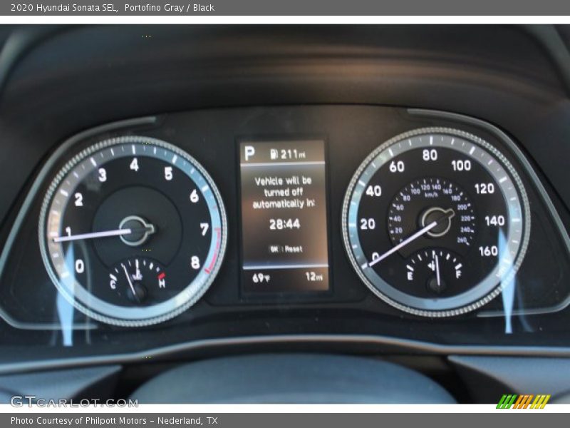 Portofino Gray / Black 2020 Hyundai Sonata SEL